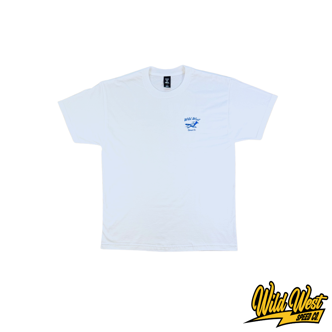 Wild West Speed Club T-Shirt (White/Blue)