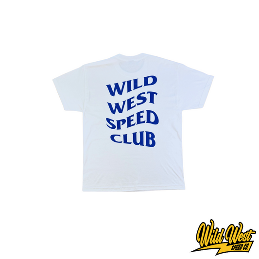 Wild West Speed Club T-Shirt (White/Blue)